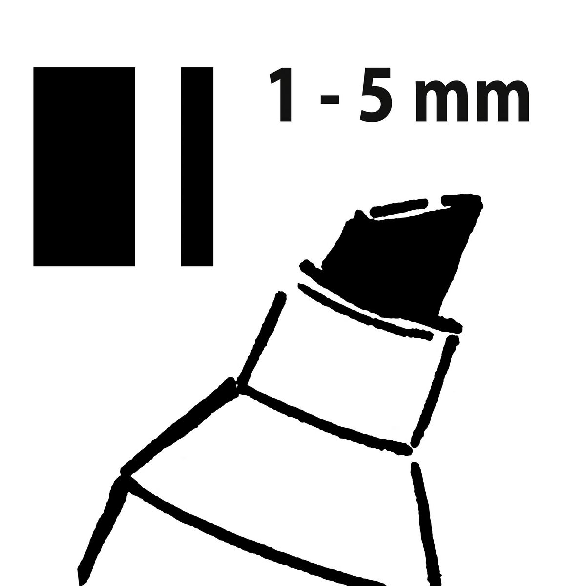 GL180 - Sigel - Marcatore a gesso 50, punta obliqua 1-5 mm - Nero