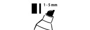 GL181 - Sigel - Marcatore a gesso 50, punta obliqua 1-5 mm - Bianco