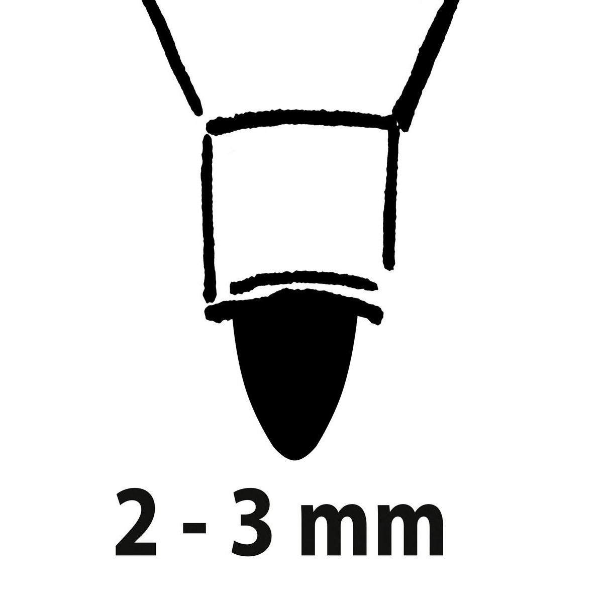 GL710 - Sigel - Marcatore per lavagne di vetro, punta tonda 2-3 mm - Nero