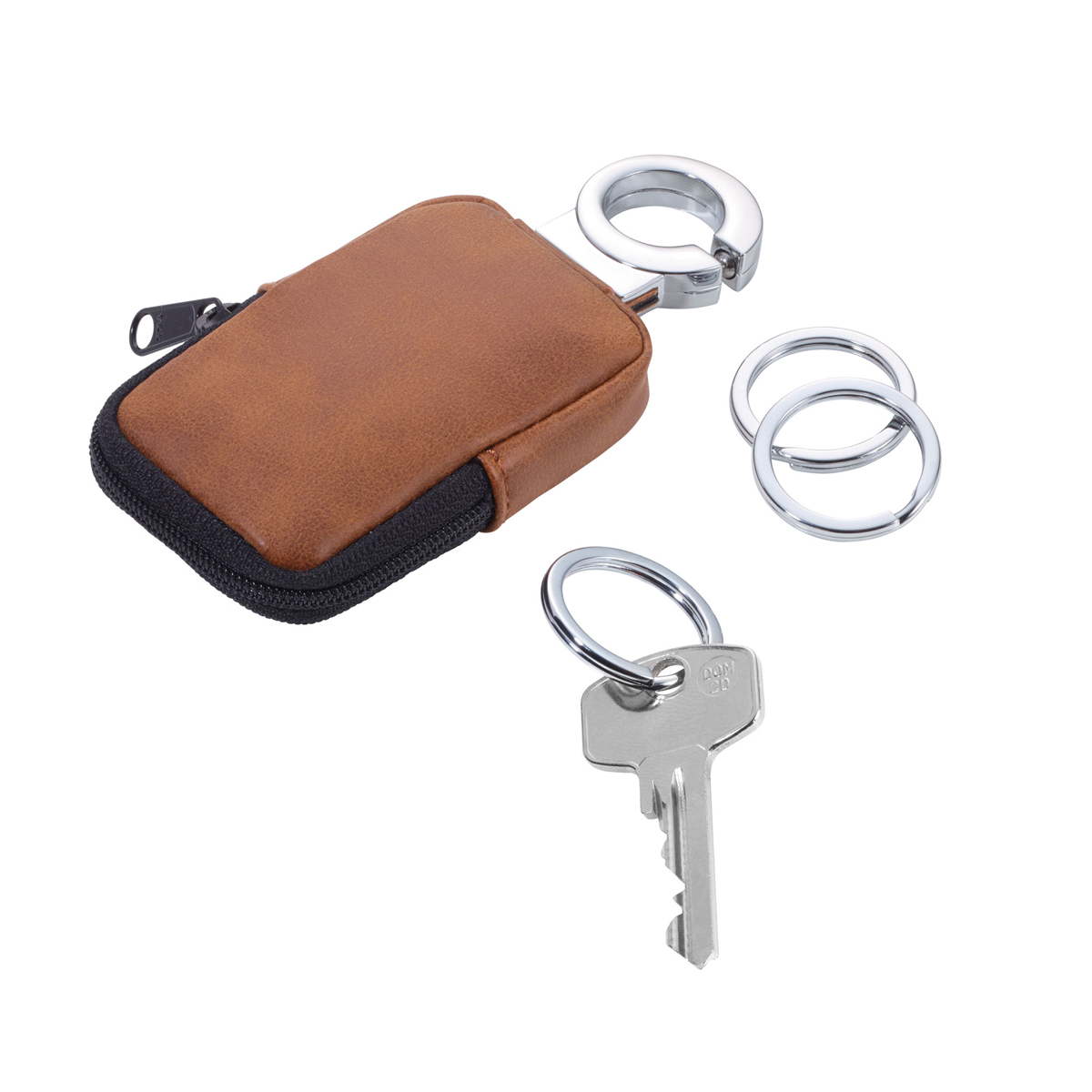 Troika - Keyring - Brown leather case