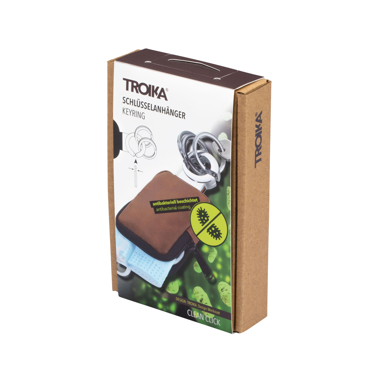 Troika - Keyring - Brown leather case