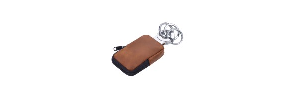 Troika - Keyring - Brown leather case