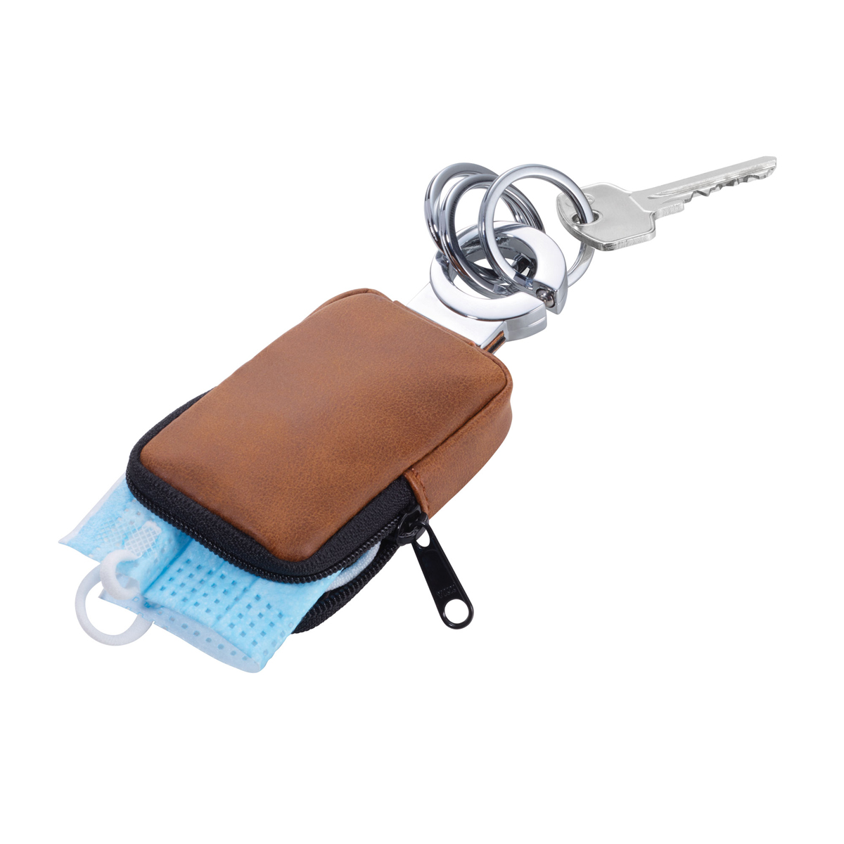 Troika - Keyring - Brown leather case