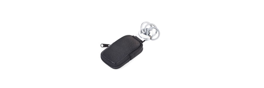 Troika - Keyring - Black leather case