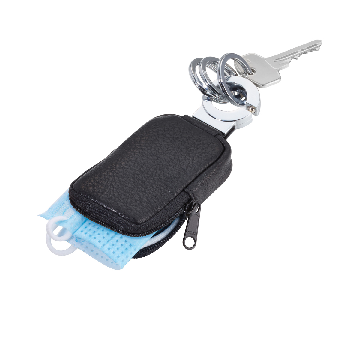 Troika - Keyring - Black leather case