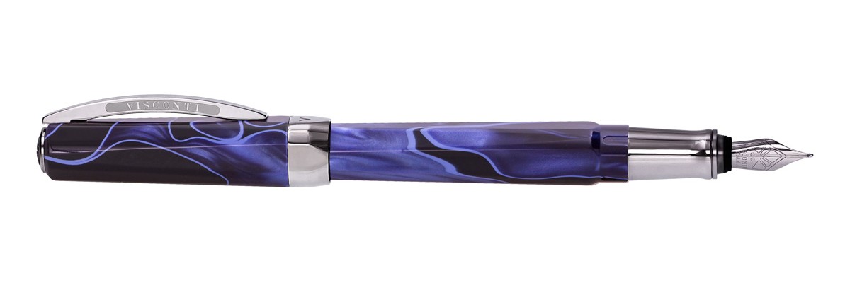 Visconti Stilografica Vertigo Black Blue Pennino Broad 