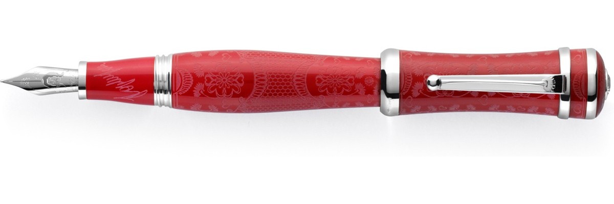 Montegrappa - Sophia Loren - Stilografica Rossa Argento