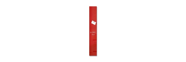 GL104 - Sigel - Magnetic Glass Board - Red - 12 x 78 x 1,5 cm