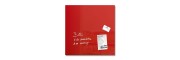 GL114 - Sigel - Magnetic Glass Board - Red - 48 x 48 x 1,5 cm