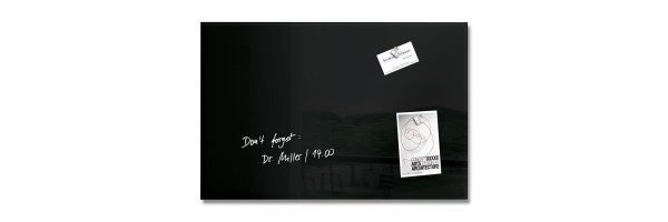 GL120 - Sigel - Magnetic Glass Board - Black - 60 x 40 x 1,5 cm