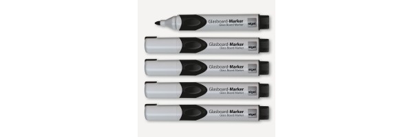 GL710 - Sigel - Glass Board Markers, 2-3 mm round nib - Black