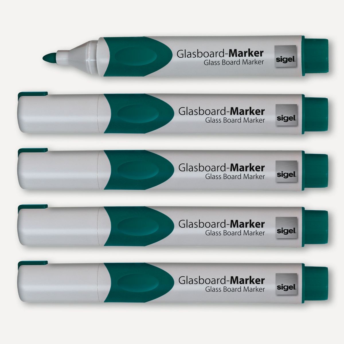 GL714 - Sigel - Glass Board Markers, 2-3 mm round nib - Green