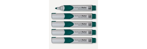 GL714 - Sigel - Glass Board Markers, 2-3 mm round nib - Green