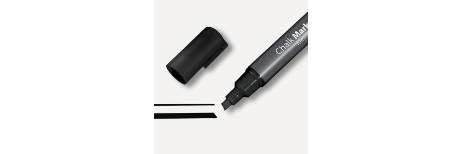 GL180 - Sigel - Chalk Marker 50, chisel tip 1-5 mm - Black