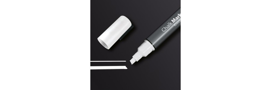 GL181 - Sigel - Marcatore a gesso 50, punta obliqua 1-5 mm - Bianco