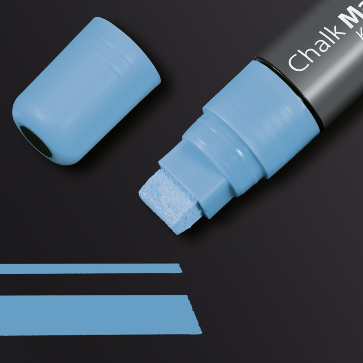 GL175 - Sigel - Marcatore a gesso 150, punta obliqua 5-15 mm - Azzurro