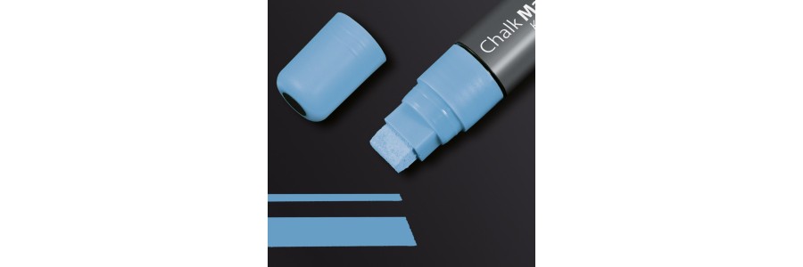 GL175 - Sigel - Chalk Marker 150, chisel tip 5-15 mm - Light Blue