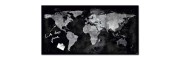 GL270 - Sigel - Magnetic Glass Board - World-Map - 91 x 46 cm 