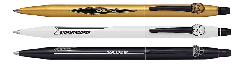 Cross Star Wars Special Edition Click Gel Rollerball Pen C3PO Darth Vader  Stormt 